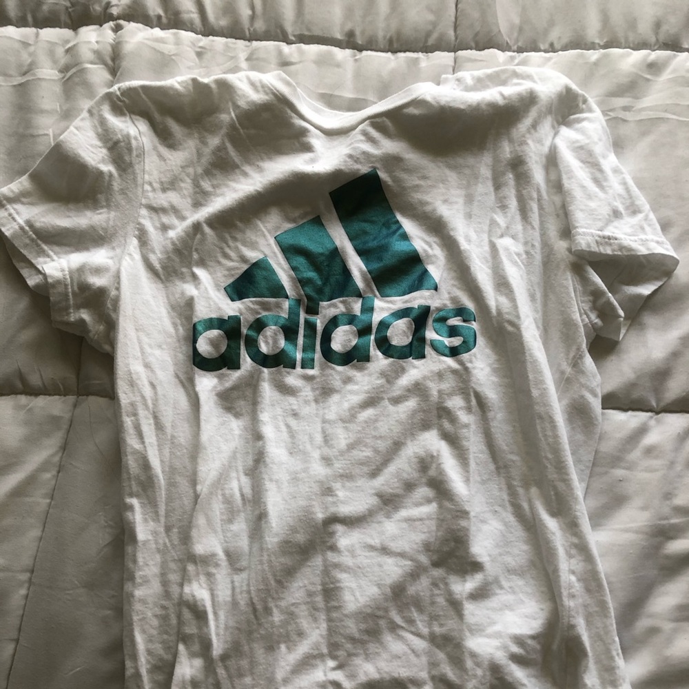 Adidas white tee